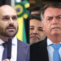 Em mensagem obtida pela PF, Eduardo Bolsonaro chama o pai de ingrato