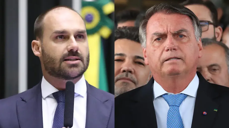 Em mensagem obtida pela PF, Eduardo Bolsonaro chama o pai de ingrato