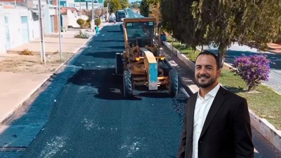 Prefeitura de Ibipeba inicia  obra de pavimentação asfáltica  histórica na sede do município